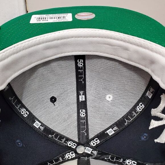 New York Yankees New Era Logo Pinwheel Multicolor 59FIFTY Sz 7 1/4 Fitted - Picture 12 of 13